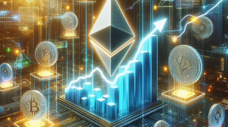 Ethereum Price Growth Drivers and ValueA large 3D Ethereum logo rises above a glowing bar chart with an upward arrow, surrounded by floating cryptocurrency icons including Bitcoin, Ripple, and a Yen symbol on illuminated platforms; circuit-like patterns and streaming data visuals form a futuristic digital backdrop, conveying technological infrastructure, market momentum, and the factors driving Ethereum’s value under the title Ethereum Price Growth Drivers and Value.